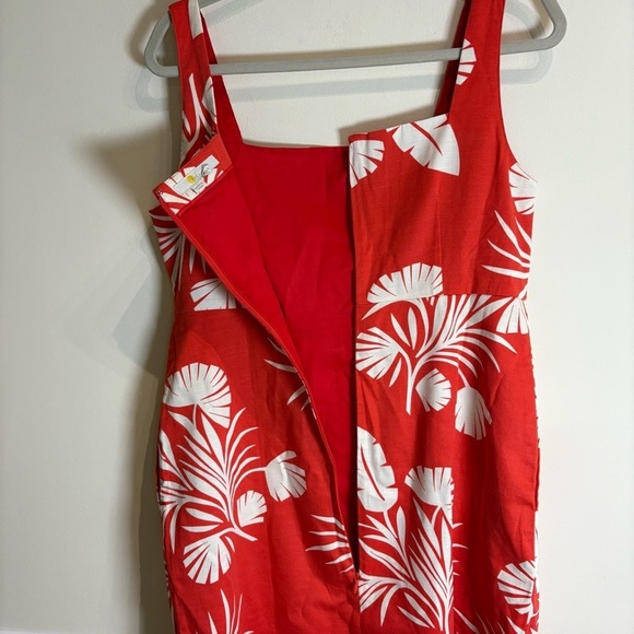 BODEN Yolande Shift Dress Cherry Red Jungle Bouquet Size 8L Long - Picture 8 of 11